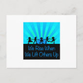 We stijgen als we anderen optillen briefkaart (Voorkant)