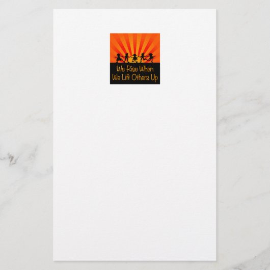 We stijgen als we anderen optillen briefpapier (Voorkant)