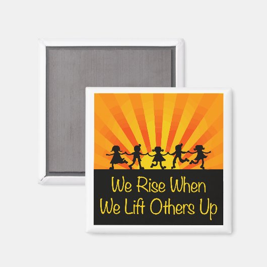 We stijgen als we anderen optillen magneet (Voorkant / Achterkant)
