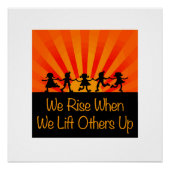 We stijgen als we anderen optillen poster (Voorkant)