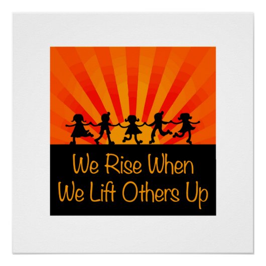 We stijgen als we anderen optillen poster (Voorkant)