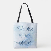 We stijgen door andere waterverf veer op te tillen tote bag (Achterkant)