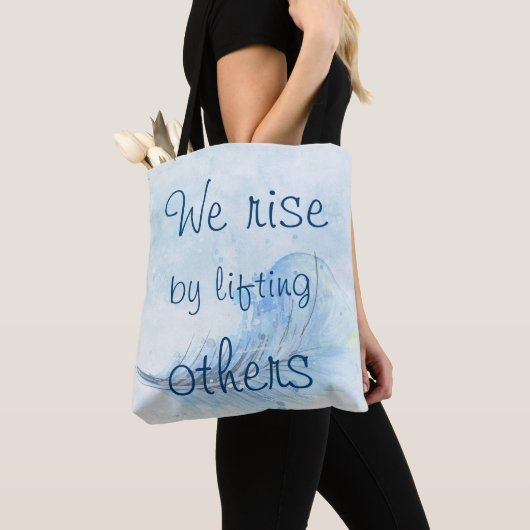We stijgen door andere waterverf veer op te tillen tote bag (Dichtbij)