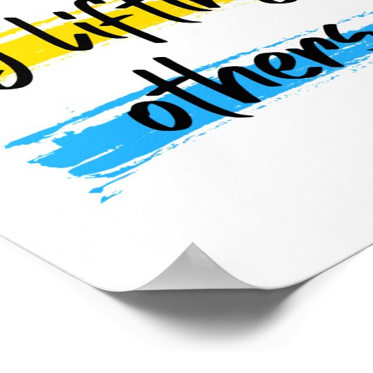 We stijgen door anderen op te tillen poster (Hoek)