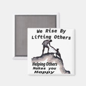 We stijgen door anderen te helpen magneten (Voorkant / Achterkant)