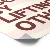 We stijgen door het Poster van anderen op te heffe (Hoek)