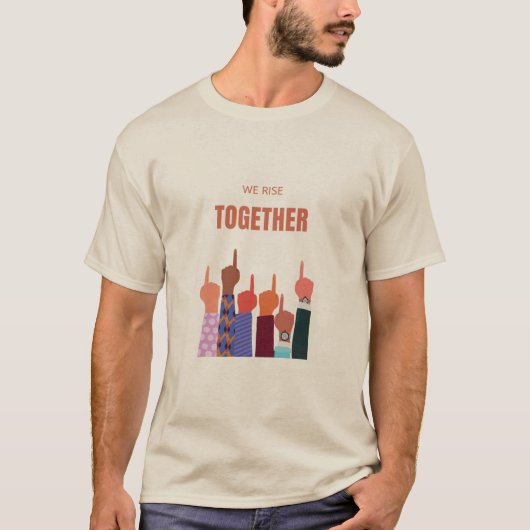 We stijgen samen met quotes t-shirt (Voorkant)