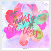 We stijgen wanneer we anderen vlindermuur sticker  (Vel)