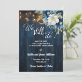 We Still Do 15th Wedding Anniversary String Lights Save The Date (Staand voorkant)