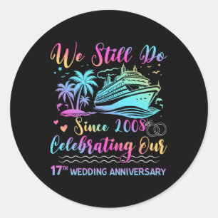 We Still Do 17e trouwdagjubileum 17 jaar getrouwd Ronde Sticker