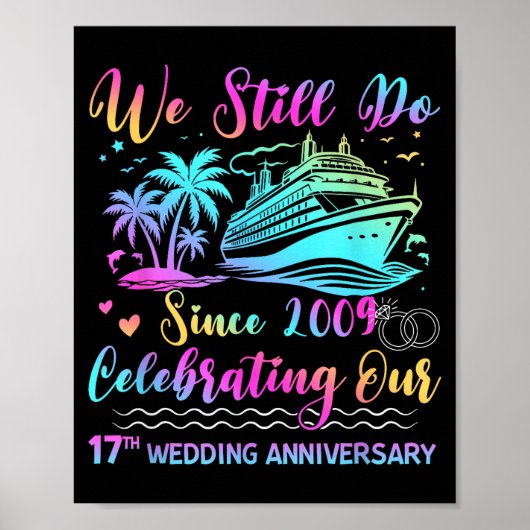 We Still Do 17th Wedding Anniversary Cruise Trip C Poster (Voorkant)