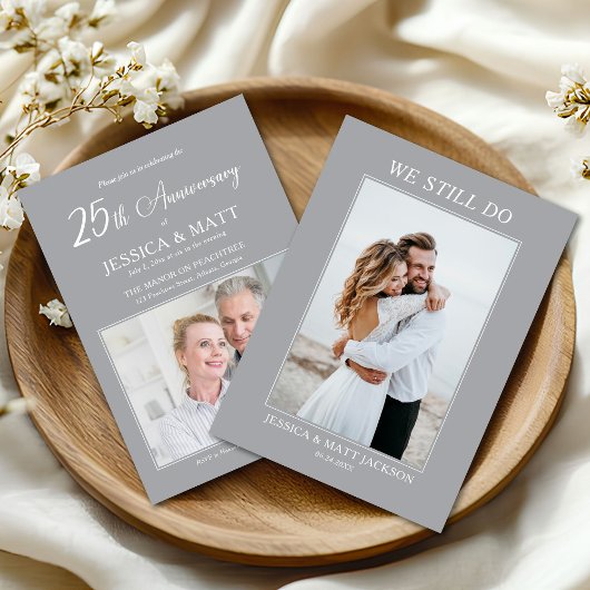 We Still Do 25th Wedding Anniversary Celebration Kaart