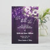 We Still Do 25th Wedding Anniversary String Lights Save The Date (Staand voorkant)