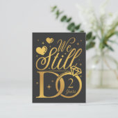 We Still Do 2 Jaar Huwelijksverjaardag Briefkaart (Staand voorkant)