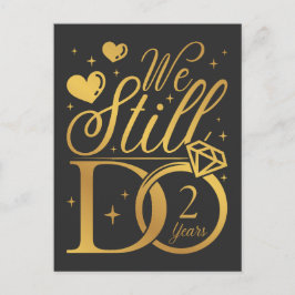 We Still Do 2 Jaar Huwelijksverjaardag Briefkaart