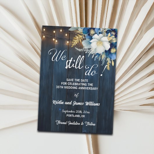 We Still Do 35e trouwjubileum slingerlichtjes Save The Date
