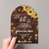 We Still Do 35th Wedding Anniversary String Lights Acryl Uitnodigingen (Insitu (Draagbaar))
