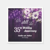 We Still Do 35th Wedding Anniversary String Lights Servet (Voorkant)