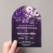 We Still Do 45e trouwjubileum slingerlichtjes Acryl Uitnodigingen (Insitu (Draagbaar))