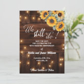 We Still Do 45e trouwjubileum slingerlichtjes Save The Date (Staand voorkant)