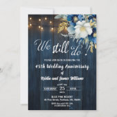 We Still Do 45th Wedding Anniversary String Lights Kaart (Voorkant)