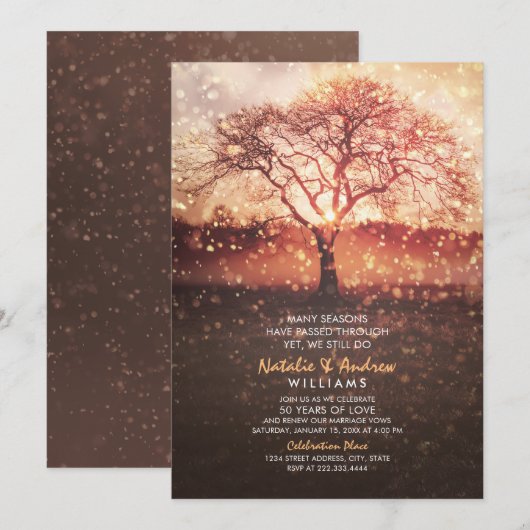 We Still Do 50e trouwjubileum Liefde Seizoenen Kaart (Voorkant / Achterkant)