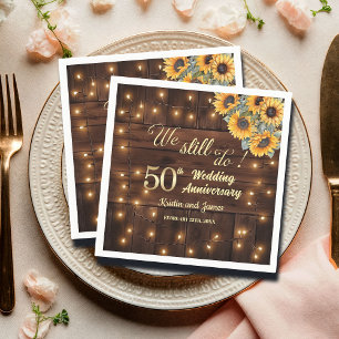 We Still Do 50e trouwjubileum slingerlichtjes Servet