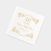 "We Still Do" 50th Wedding Anniversary Floral Folie Servetten (Links)