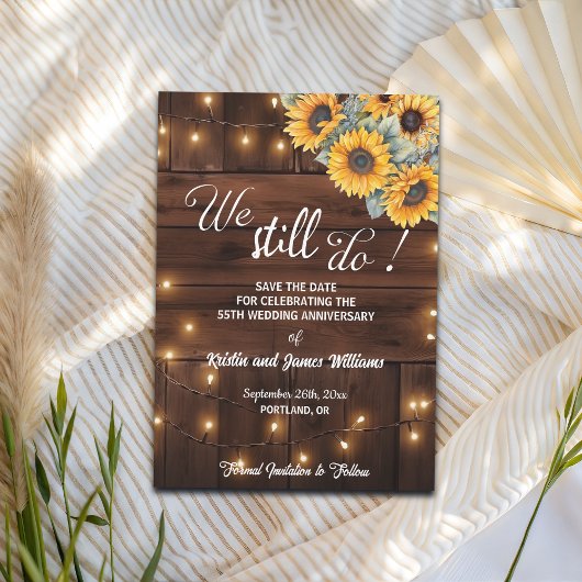 We Still Do 55e trouwjubileum slingerlichtjes Save The Date