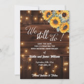 We Still Do 55e trouwjubileum slingerlichtjes Save The Date (Voorkant)