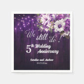 We Still Do 5th Wedding Anniversary String Lights Servet (Voorkant)