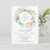 We Still Do 60th Anniversary Vow Renewal Floral Kaart (Staand voorkant)