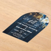 We Still Do 65th Wedding Anniversary String Lights Acryl Uitnodigingen (Laagn)