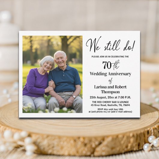 We Still Do 70e Huwelijksjubileum Foto Kaart