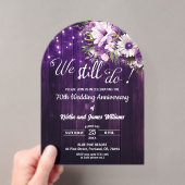 We Still Do 70e trouwjubileum slingerlichtjes Acryl Uitnodigingen (Insitu (Draagbaar))