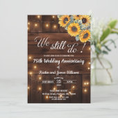 We Still Do 75e trouwjubileum slingerlichtjes Kaart (Staand voorkant)