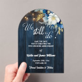We Still Do 75th Wedding Anniversary String Lights Acryl Uitnodigingen (Insitu (Draagbaar))