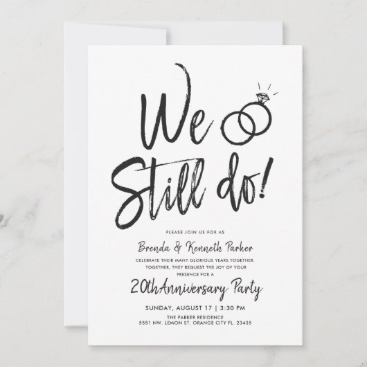 We Still Do Anniversary | Vernieuwde beloften gest Kaart (Voorkant)