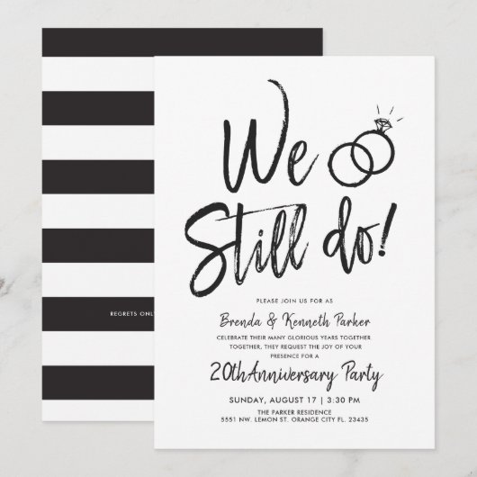 We Still Do Anniversary | Vernieuwde beloften gest Kaart (Voorkant / Achterkant)