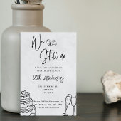 We Still Do | Black Minimalist 25ste Verjaardag Kaart