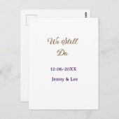 We still do brown pink name date year boho retro s briefkaart (Voorkant / Achterkant)