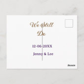 We still do brown pink name date year boho retro s briefkaart (Achterkant)