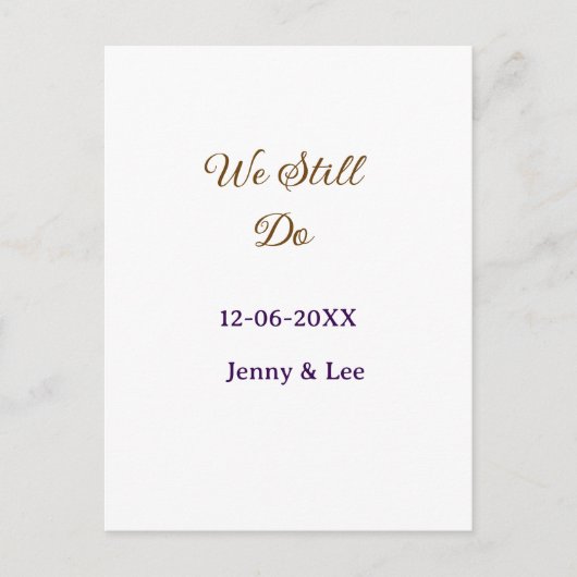 We still do brown pink name date year boho retro s briefkaart (Voorkant)