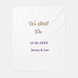 We still do brown pink name date year boho retro s fleece deken