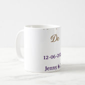 We still do brown pink name date year boho retro s koffiemok (Voorkant links)