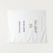 We still do brown pink name date year boho retro s wandkleed (Voorkant (horizontaal))