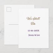 We still do bruin roze naam datum jaar boho retro  aankondigingskaart (Voorkant / Achterkant)