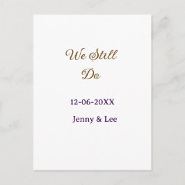 We still do bruin roze naam datum jaar boho retro  aankondigingskaart