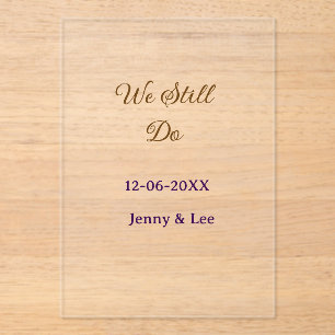 We still do bruin roze naam datum jaar boho retro  acryl uitnodigingen