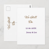 We still do bruin roze naam datum jaar boho retro briefkaart (Voorkant / Achterkant)